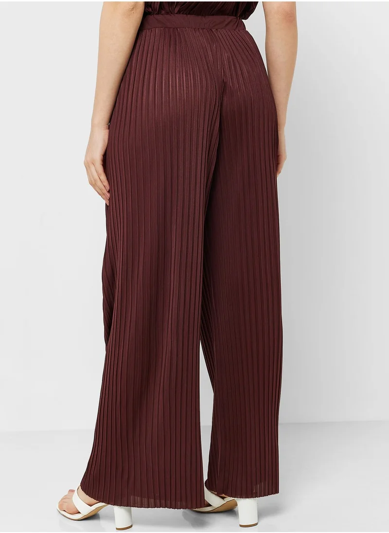 MANGO Flared High Waist Pants