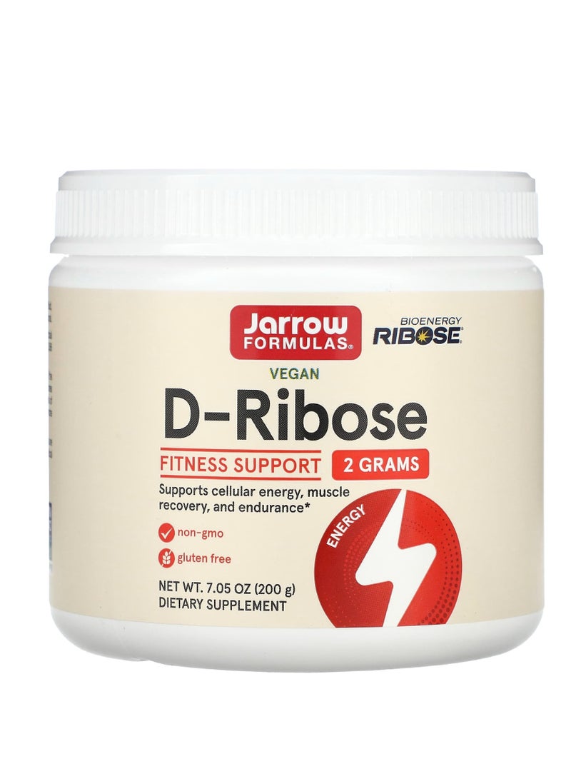 jarrow formulas Vegan D-Ribose, 7.05 oz (200 g)