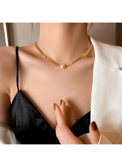 Korean Retro Pearl Diamond Tassel Neck Chain Cyber Celebrity Elegant Design Sense Flower Bow Clavicle Chain Necklace For Women