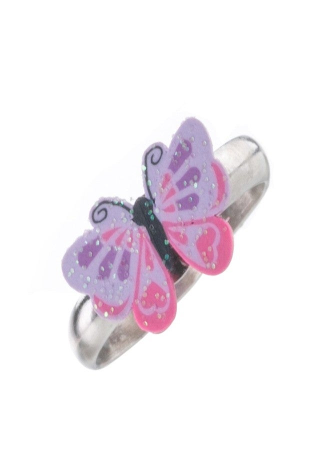 minihope Adjustable Rings Set for Little Girls - Colorful Cute Unicorn Butterfly Rings for Kids, Children's Jewelry Set of 7 - Image 5