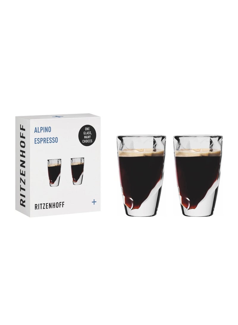 RITZENHOFF Crystal Espresso Glasses Set of 2 (53 ml) – Espresso, Coffee & Shot Glass Cups, Dishwasher Safe, Made in Germany - Image 1
