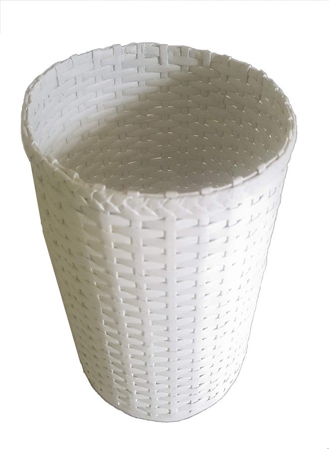 Sonas Creation Paperus, Standard Size 11 inch TALL, 10 Liter, White Waste Paper Basket, Open-top Dustbin, Trashcan, Storage Basket, Indoor Planter, Eco-friendly, Handmade, of Paper Ropes - Image 1