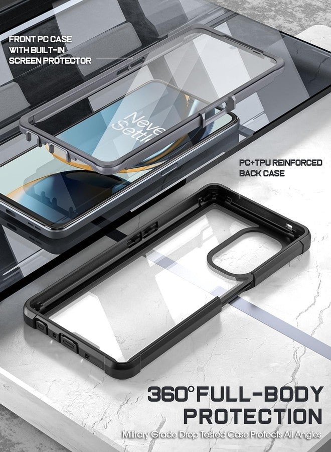 بويتيك جراب Poetic Guardian لهاتف OnePlus Nord N30 5G، [تم اختباره ضد السقوط من ارتفاع 20 قدمًا وفقًا للمعايير العسكرية]، غطاء حماية هجين كامل للجسم مقاوم للصدمات مع واقي شاشة مدمج، أسود/شفاف - Image 3