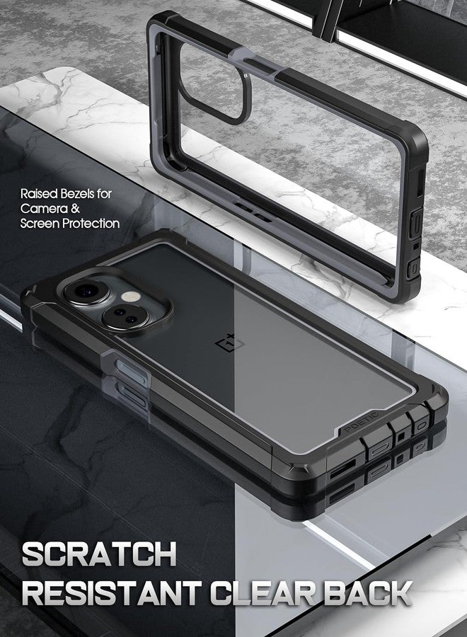 بويتيك جراب Poetic Guardian لهاتف OnePlus Nord N30 5G، [تم اختباره ضد السقوط من ارتفاع 20 قدمًا وفقًا للمعايير العسكرية]، غطاء حماية هجين كامل للجسم مقاوم للصدمات مع واقي شاشة مدمج، أسود/شفاف - Image 4