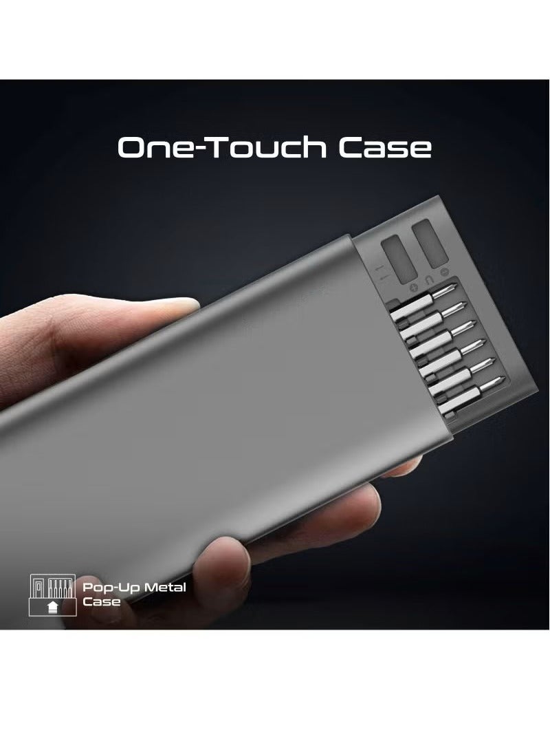 Promate Screwdriver Set, Premium 51-in-1 Aluminum Alloy Precision Screwdriver Kit with 48 S2 Steel Bits, Anodic Oxidation, Magnetic Storage Box, Pop-up Case and Durable Construction  - Image 5