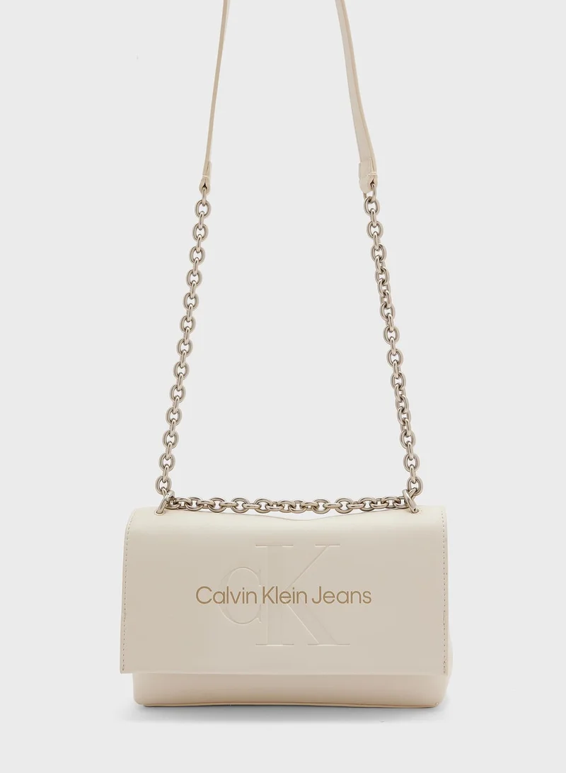 CALVIN KLEIN Chain Detailed Flap Over Crossbody