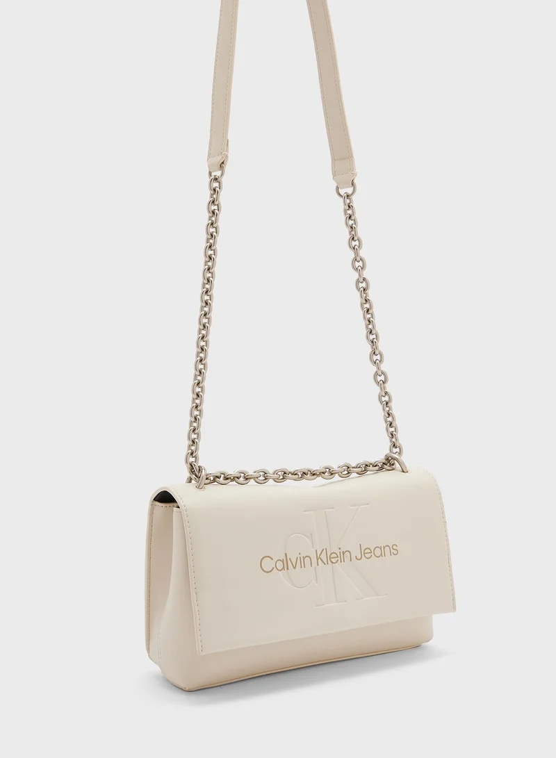 CALVIN KLEIN Chain Detailed Flap Over Crossbody