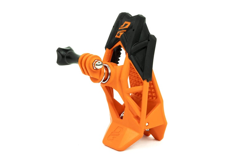Dango Design Gripper Mount - Universal Clamp Mount for Action Cameras, Use as a Mount on Motorcycle, Powersports Helmets & More - Action Orange - Image 1