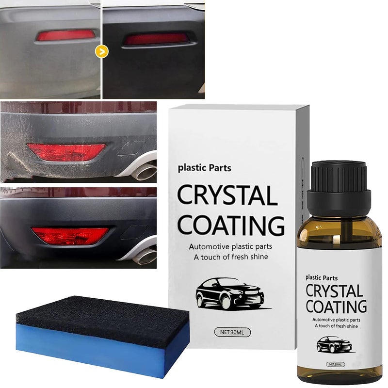 ACMUST Plastic Restoring Agent for Car - Crystal Polishing Agent | Plastic Polishing Agent for Exterior & Interior Trim, Parts, Accessories | Liquid Refurbish Restorer for Bikes & Cars - Image 1