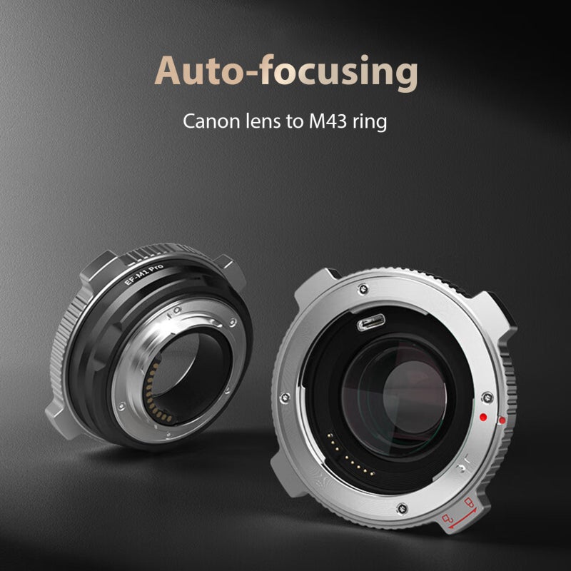محول وصل عدسة تلقائي التركيز VILTROX EF-M1 Pro مع منع الاهتزاز ونقل البيانات EXIF ونسخ الترقية عبر منفذ Type-C لاستبدال عدسات كانون EF/EF-S على كاميرات باناسونيك GH4 GH5 GH5S GH6 GF5 GF1 GX9 G9 وكاميرات Olympus E-M5 E-M10II E-PL5 - Image 3