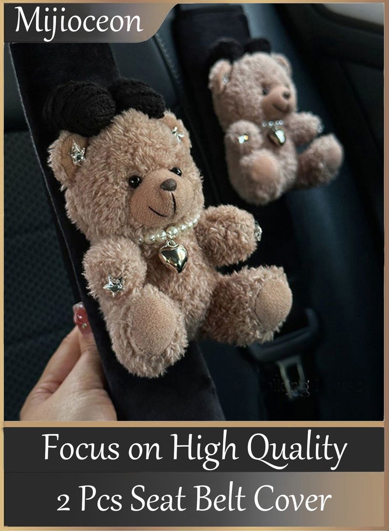 Mijioceon Car Seat Belt Shoulder Pad, Plush Cartoon Safety Belt Covers for Adult Kids, Seatbelt Shoulder Strap Pads Covers, Cute Car Seat Belt Cover Pad, for Shoulder Protector Car Accessories  - Image 1