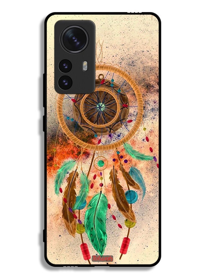 Tolwak Xiaomi 12S Pro Protective Case Cover Mandala Hanging Feathers - Image 2