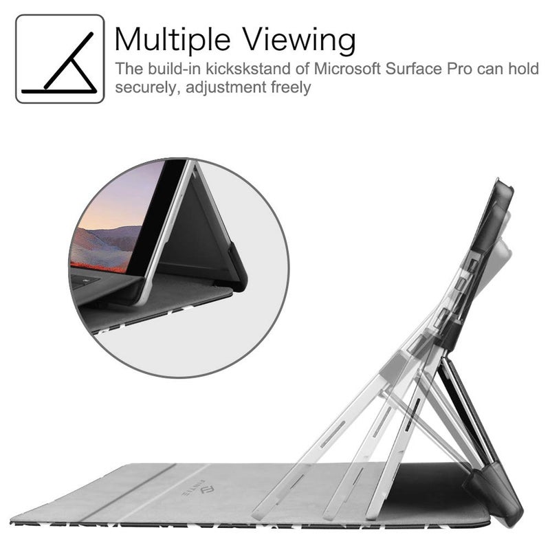 Fintie حافظة فينتي لجهاز مايكروسوفت سيرفيس برو 7 بلس بحجم 12.3 إنش، سيرفيس برو 7/6/5 تابلت، غلاف صلب نحيف يعمل مع لوحة مفاتيح تايب كوفر، دفتر ملاحظات - Image 4