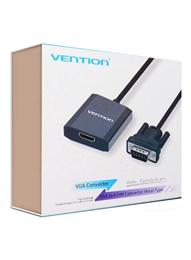 NIBEMINENT VGA To HDMI Converter Adapter Cable 0.15meter Black/Silver - Image 2