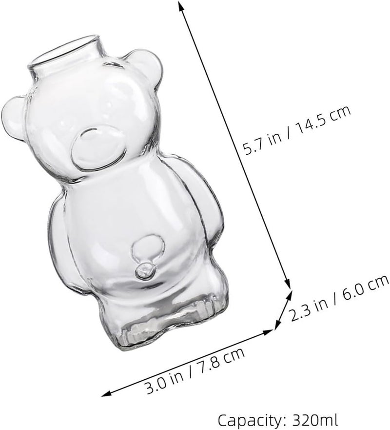 2pcs 320ml Glass Bear Drinking Mugs Cocktail Cups for Wine Coffee Juice Tea Home Bar Kitchen Restaurant - Image 2