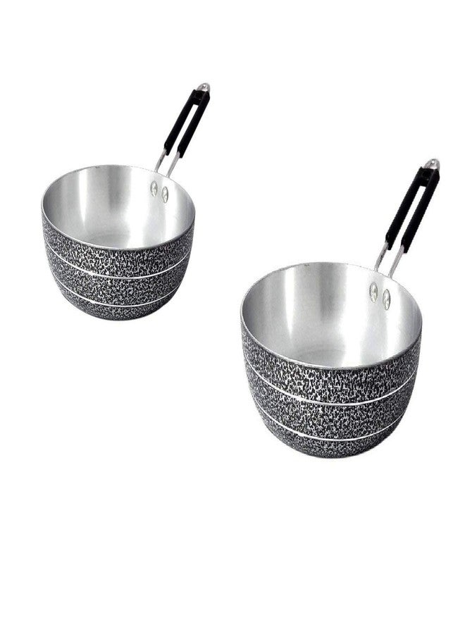 Bartan Star Black Aluminium Fry pan Set of 2 - Image 1