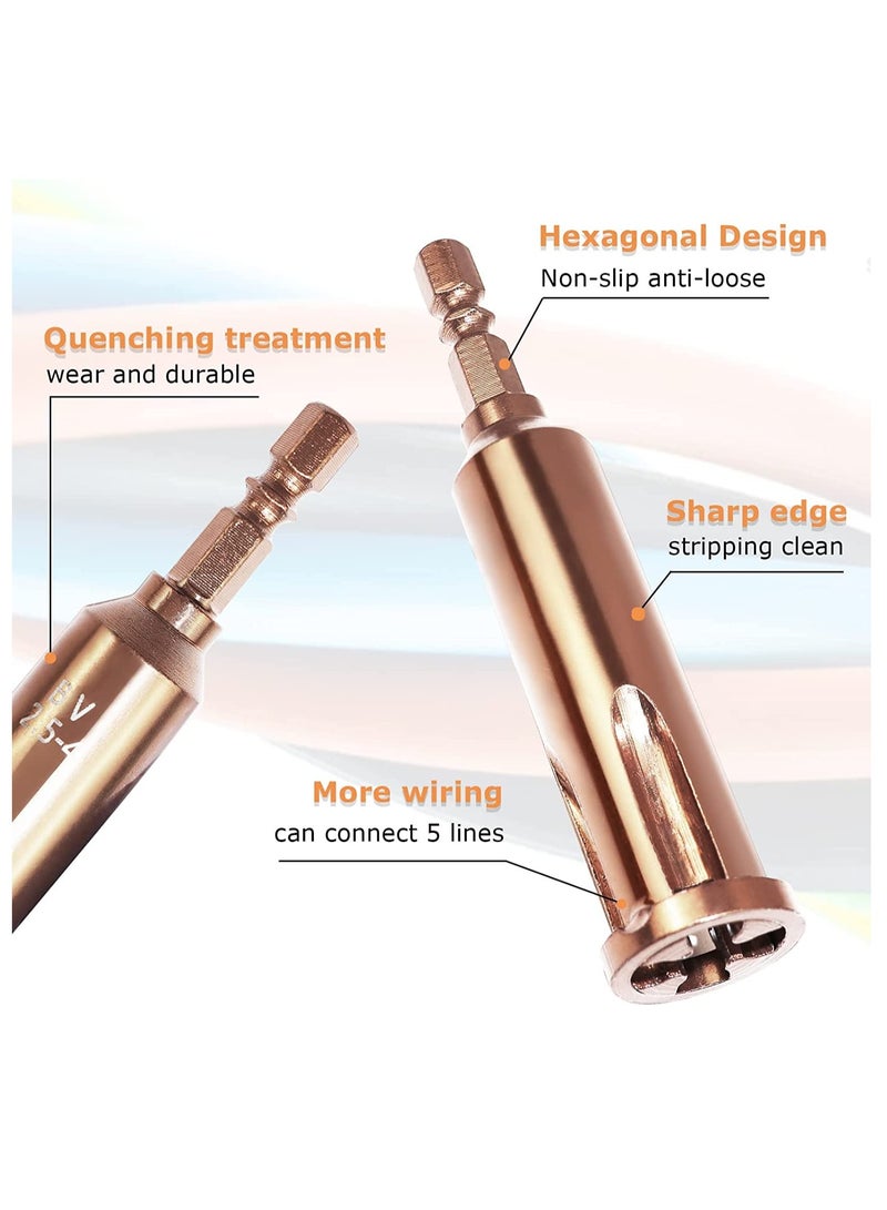 SOLARAE Wire Twisting Tools, Wire Stripper and Twister, Quick Connector Twist Wire Tool, 4 Square and 2.5 Square, 2~5 Way Twister Wire, for Stripping and Twisting Wire Cable at the Same Time - Image 3