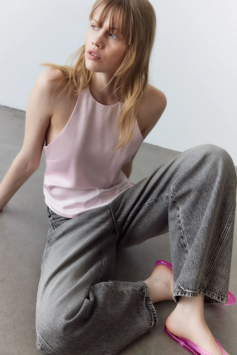 H&M Barrel Leg High Waist Jeans