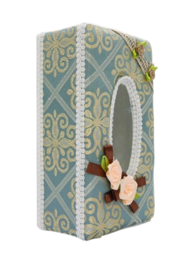 BABAZAM Tissue Box Holder Rectangle Durable Elegant & Stylish Tissue Box Holder for Living Room Office Home Table Décor 24x13x9cm Blue  - Image 3