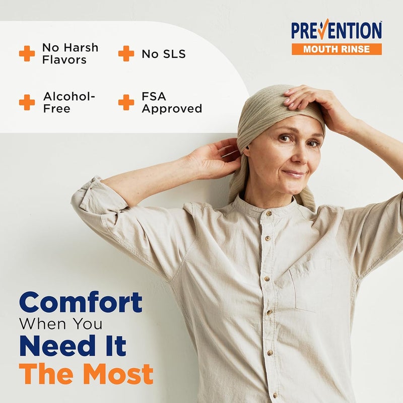 PHS Brands Prevention Oncology Alcohol Free Mouthwash Soothing Gentle Moisturizing Mouthsore and Dry Mouth Mouthwash Specially Formulated for Patients Undergoing Oncology Treatment 16 oz Bottle 1Pack - Image 2