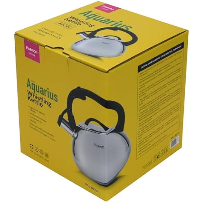 Fissman Whistling Tea Kettle 25L Stainless Steel 1810 Inox304 Kettle  MirrorPolished Finish  Bakelite Handle  Induction Bottom For All Cooktops  Indoor And Outdoor Cookware Dishwasher Safe - Image 5