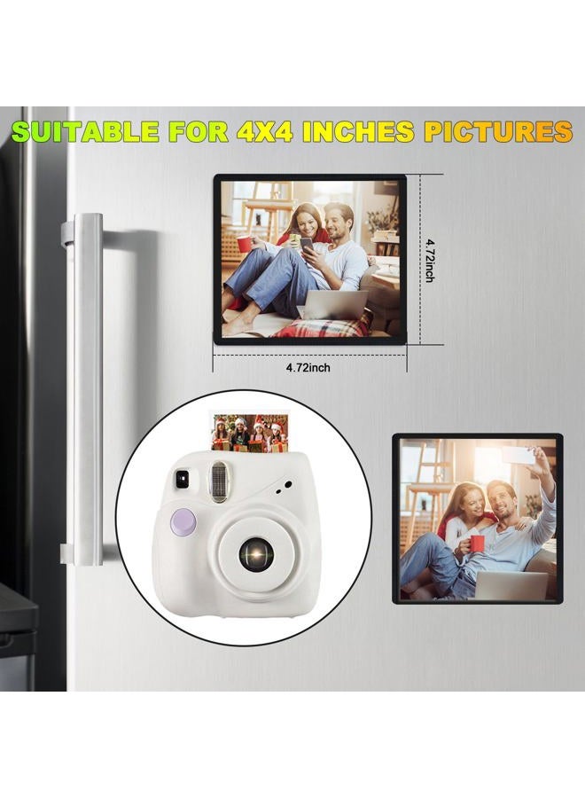CHUNNIAO Black Magnetic Picture Frame 4X4 for Refrigerator,12 pack,Square Photo Magnets Sleeves - Image 2