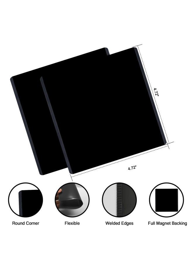 CHUNNIAO Black Magnetic Picture Frame 4X4 for Refrigerator,12 pack,Square Photo Magnets Sleeves - Image 4