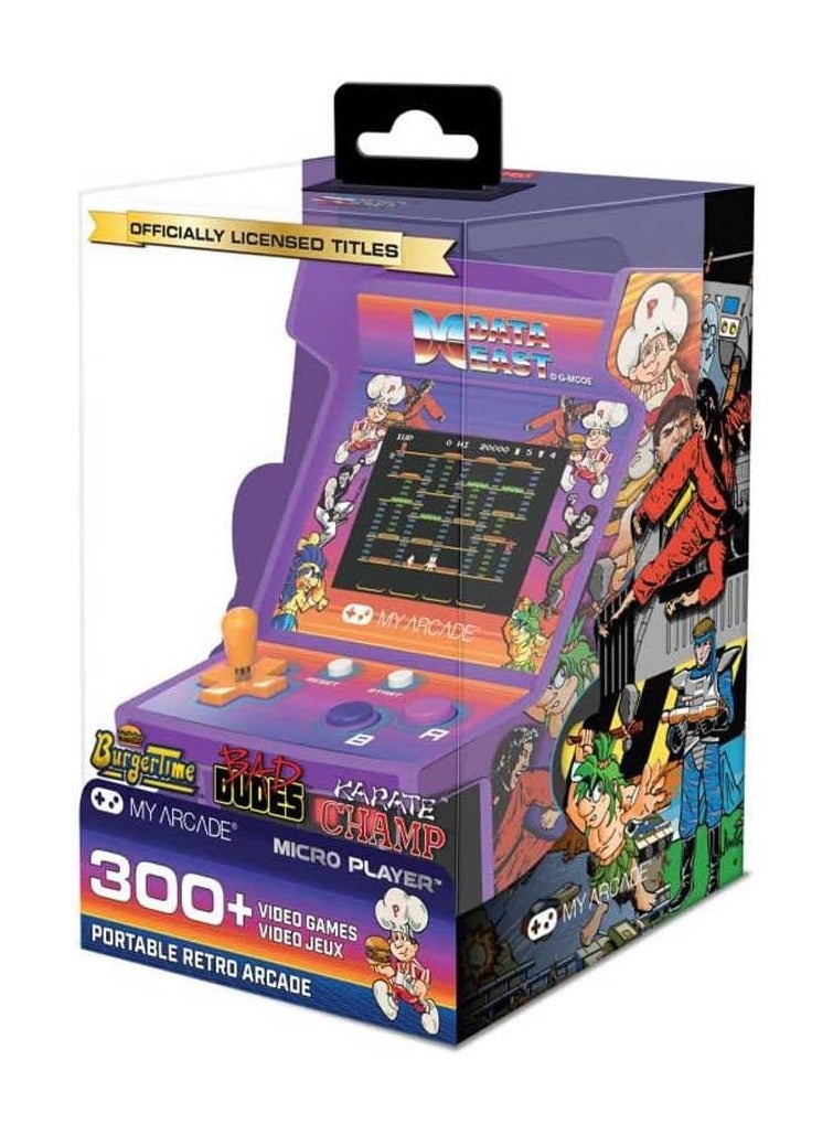 My Arcade Data East Hits Micro Player: 6.8" Fully Playable Mini Arcade Machine with 308 Games, 2.75" Display, Built-in Speakers - Image 3