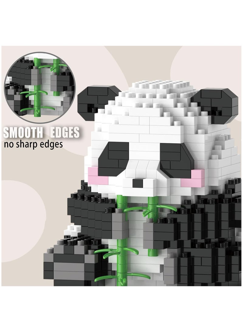 Flushrenic Mini Building Blocks - Bamboo Panda, Cute Panda Mini Building Block Set, Micro Mini Building Blocks, Party Gift - Children's Micro Building Block Panda Toy for Ages 6-10+, Adult Mini Building Block Set, Gift for Boys and Girls (504 Pieces) - Image 3