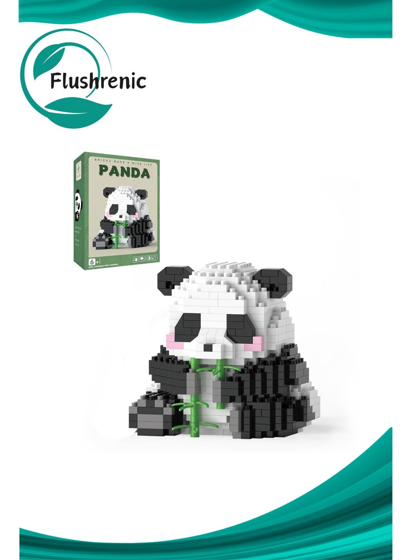 Flushrenic Mini Building Blocks - Bamboo Panda, Cute Panda Mini Building Block Set, Micro Mini Building Blocks, Party Gift - Children's Micro Building Block Panda Toy for Ages 6-10+, Adult Mini Building Block Set, Gift for Boys and Girls (504 Pieces) - Image 1