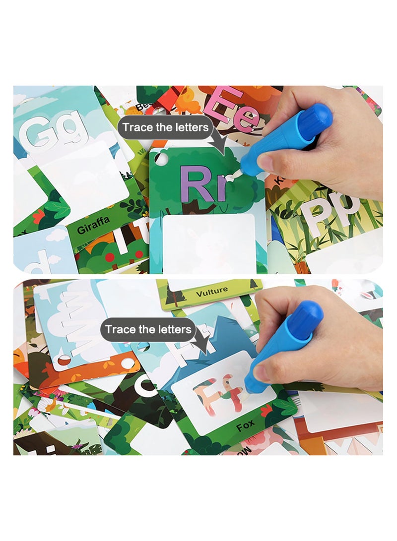 SYOSI Alphabet Water Coloring Cards | Educational Toys for Toddlers | ABC Letter Learning Set | Reusable Water Coloring Toy | Perfect Gift for 3-5 Year Old Kids - Image 5