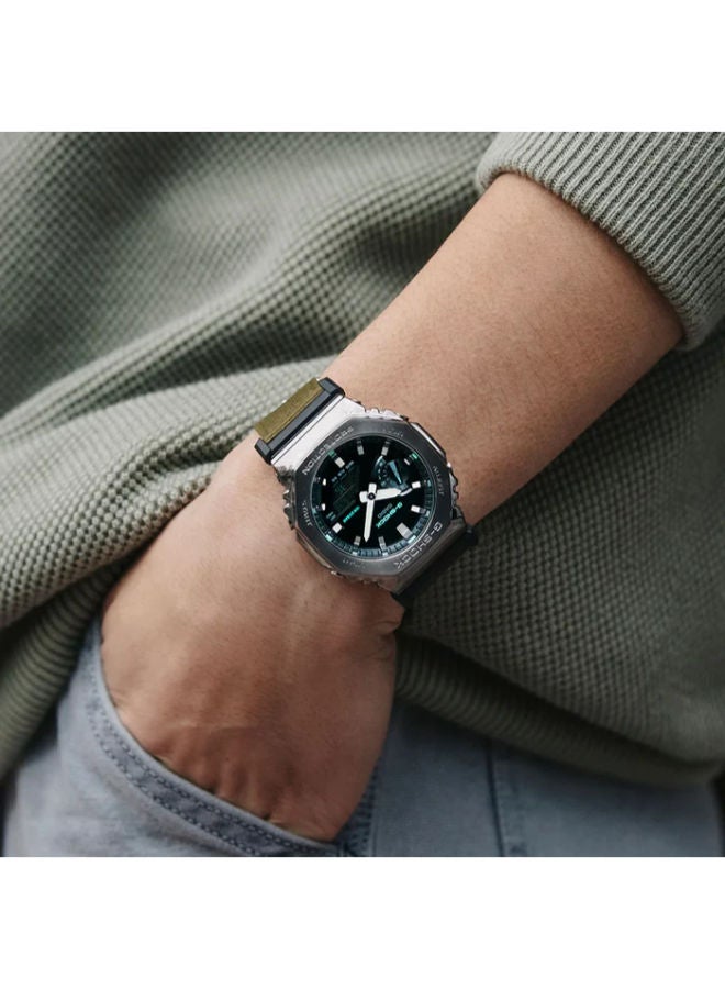 CASIO Fabric Analog+Digital Wrist Watch GM-2100CB-3ADR - Image 2