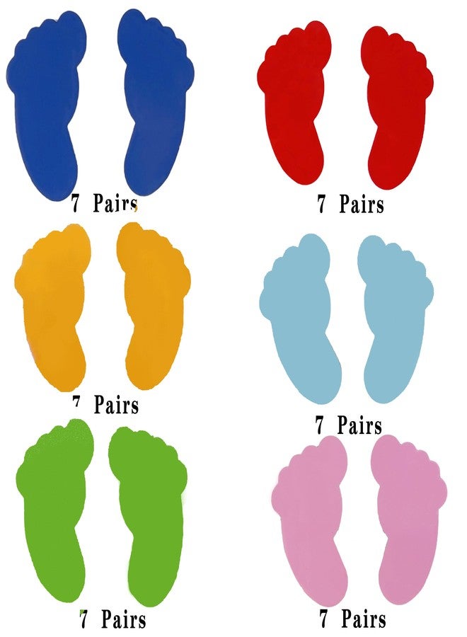 Weigav 6 Color 42 Pairs 84 Prints Kid Shoe Stickers, Footprint Stickers Decals Wall, Floor, Staircase/Stickers Use in Classrooms, Dance Studios, Party Decorations (Children) - Image 4