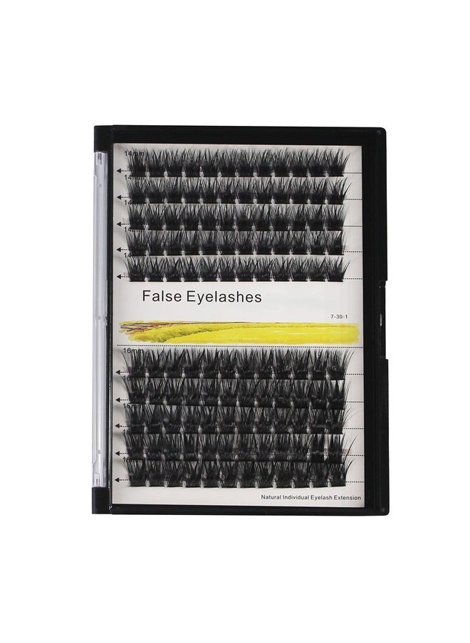 Bodermincer 120 Clusters 10mm+12mm/12mm+14mm/14mm+16mm Mixed Wide Cluster False Eyelash Individual Cluster EyeLashes Grafting Fake False Eyelashes Eyelash Extension (12mm+14mm Mixed)  - Image 1