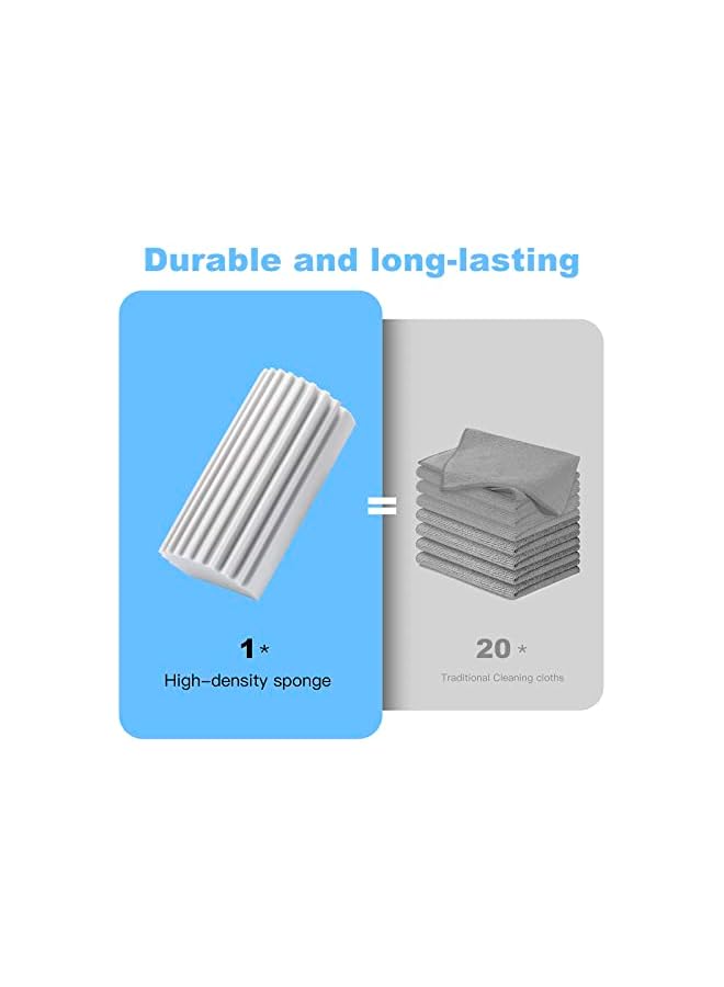 promass Sponges Cleaning Brush, 4 Pcs Reusable Dusters for Cleaning Household Use, Baseboard Cleaner Tool, for Scrub Fan, Ceiling, Kitchen Dish, Blinds, Glass Window, Track Grooves, and Faucets - Image 3