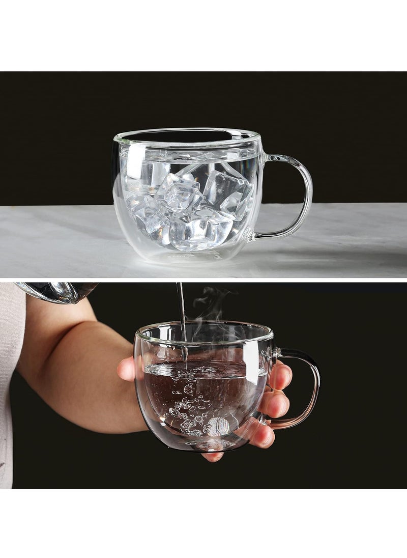 TYCOM Double Wall Cup, Elegant Classic Design, Glasses for Water, Juice, Beer, Wine, and Cocktails and All Purpose Occassion Use, 2 pcs, 250 ml  - Image 3