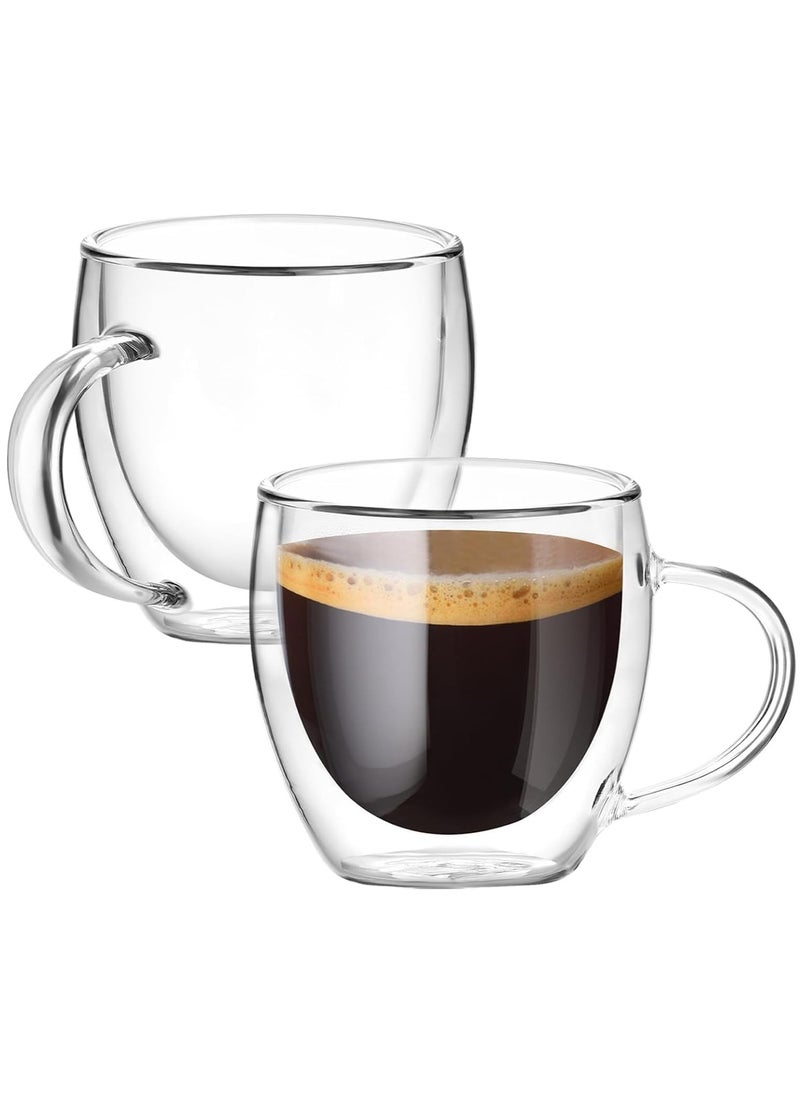 TYCOM Double Wall Cup, Elegant Classic Design, Glasses for Water, Juice, Beer, Wine, and Cocktails and All Purpose Occassion Use, 2 pcs, 250 ml  - Image 1