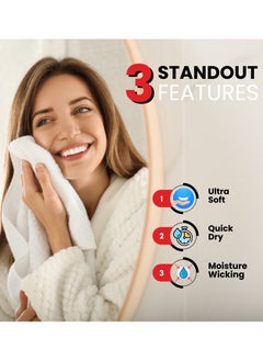 Infinitee Xclusives Premium Navy Blue Hand Towels - Pack of 6, 16 x 28 Inches (41 x 71cm) Bathroom Hand Towel Set, Hotel & Spa Quality Hand Towels for Bathroom, Highly Absorbent and Super Soft Bathroom Towels by Infinitee Xclusives  - Image 4
