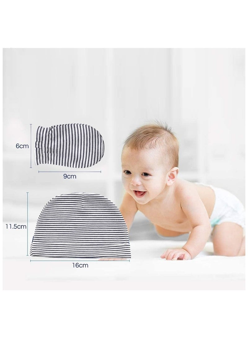 ريدمابليتيك طقم قبعات وقفازات من القطن الخالص لحديثي الولادة مضاد للخدش مكون من 14 قطعة - Image 5