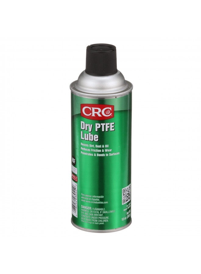 Crc Dry Ptfe Lube, 10 Wt Oz, Nsf H2 Registered Lubricant With Advanced Dry Film Technology, Plastic-Safe, Aerosol Spray - Image 1
