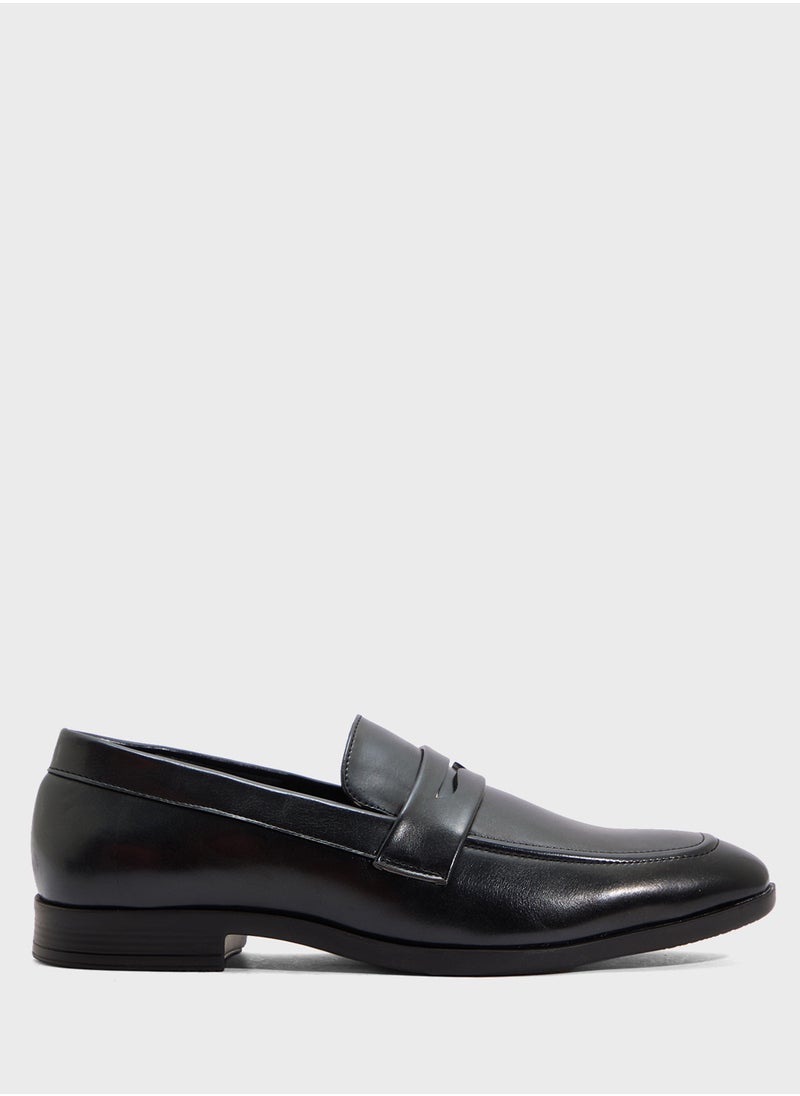 Robert Wood Saddle Detail Classic Formal Slip Ons  - Image 1