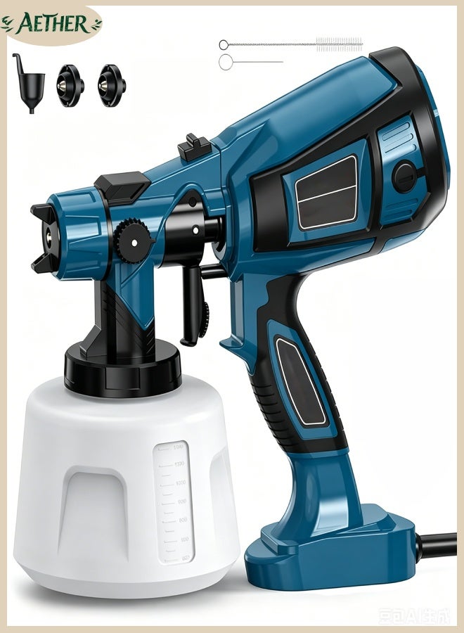 AETHER Paint Sprayer Tool 1000W High Power Electric Spray Paint Gun Easy to Clean for Furniture Cabinets House Painting - Image 1