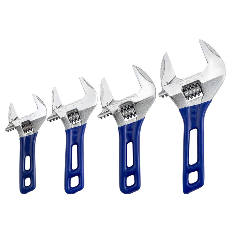 Ainuosen Large Opening Adjustable Wrench Spanner with Short Handle 4 5 6 84568 blue