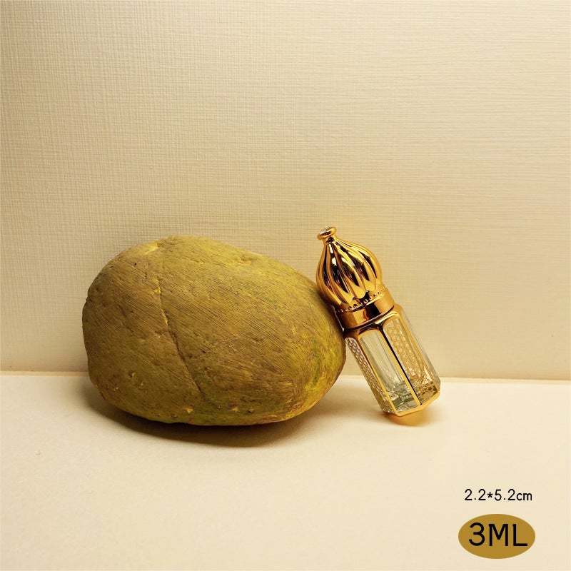 Dubai Perfume Essential Oil Bottle Artificial Crystal Crafts Metal Transparent Perfume Bottle Bronzing Glass - Image 4