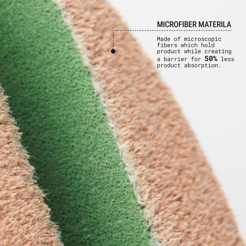 JUNO & Co. Microfiber Makeup Sponge, Dual Layer Technology for Full Coverage Flawless Makeup Blender for Foundation, Powder and Cream (Bamboo Style and Green Color) - Image 4