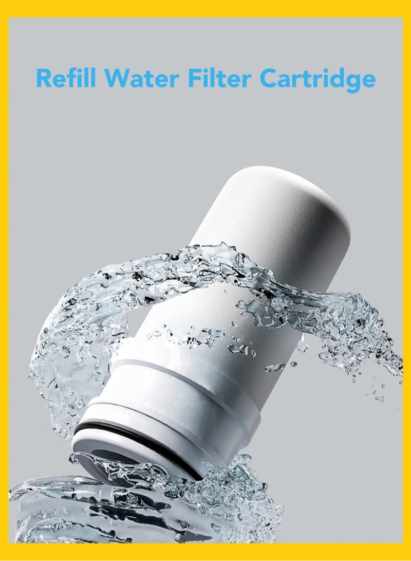 Oasis Casa 1pc Replacement Water Filter Cartridge Refill, 7-Stage Ceramic Activated Carbon Faucet Water Purifier for Kitchen Sink Bathroom Washbasin Home Drinking, Reuseable Tap Water Filter for Sink - Image 1