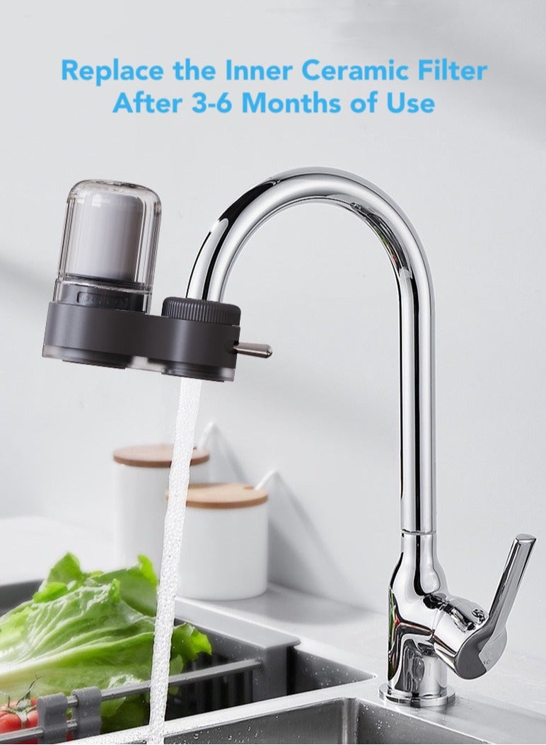 Oasis Casa 1pc Replacement Water Filter Cartridge Refill, 7-Stage Ceramic Activated Carbon Faucet Water Purifier for Kitchen Sink Bathroom Washbasin Home Drinking, Reuseable Tap Water Filter for Sink - Image 2