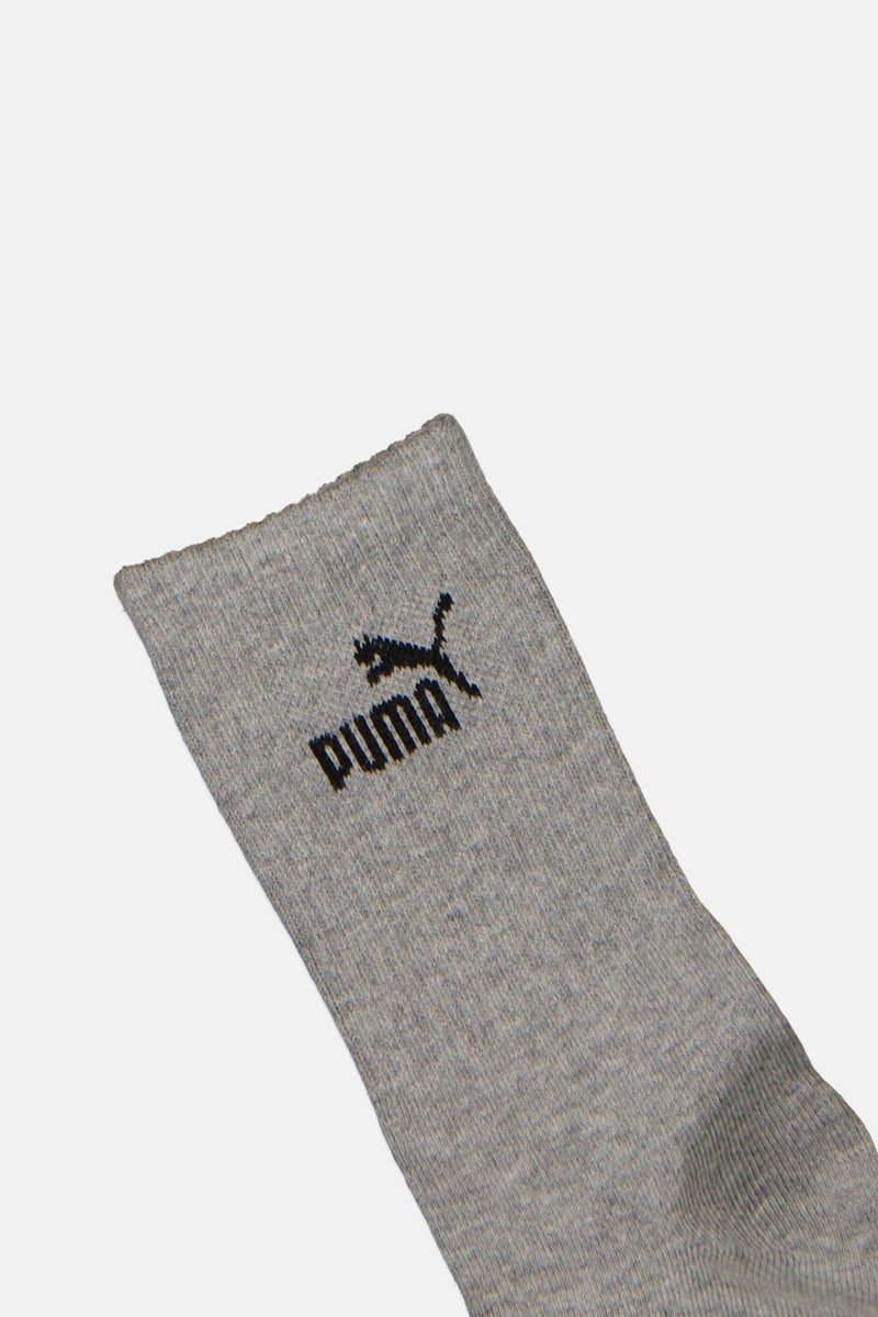 PUMA Men 1 Pair Brand Logo Outdoor Socks, Grey  - Image 2