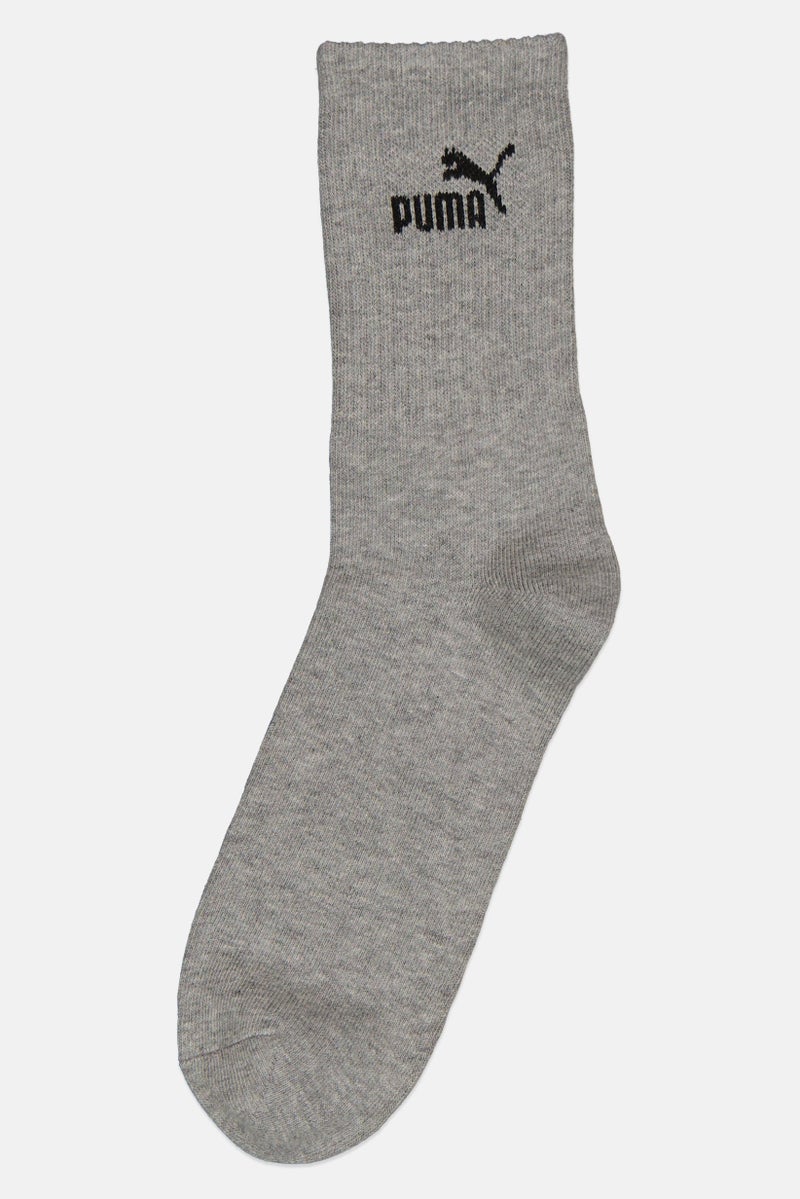 PUMA Men 1 Pair Brand Logo Outdoor Socks, Grey  - Image 1
