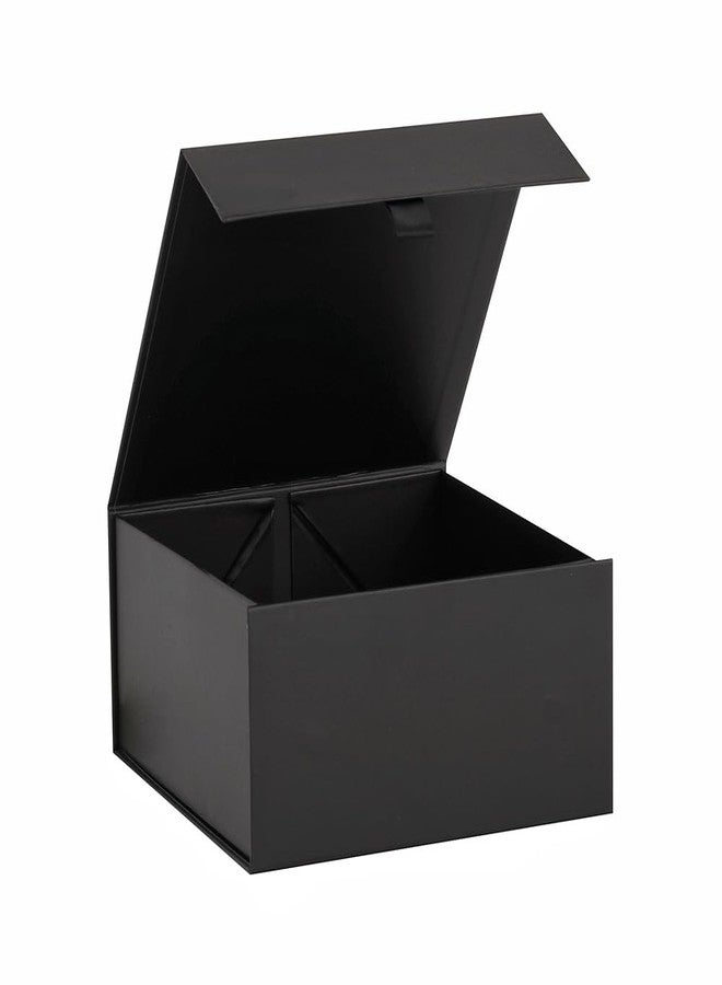 PLINJOY Black Gift Box 8x8x4 Inches Small Gift Boxes for Presents with Magnetic Closure Lid Luxury Collapsible Gift Box Bridesmaid, Wedding, Birthday Boxs for Gift Packaging - Image 1